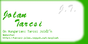 jolan tarcsi business card